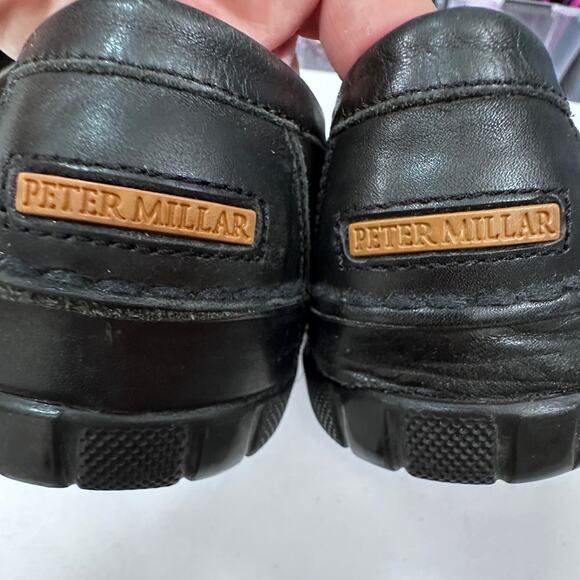 PETER MILLAR black leather soft sole shoes mc00f40 men's size 12 M - Picture 5 of 7